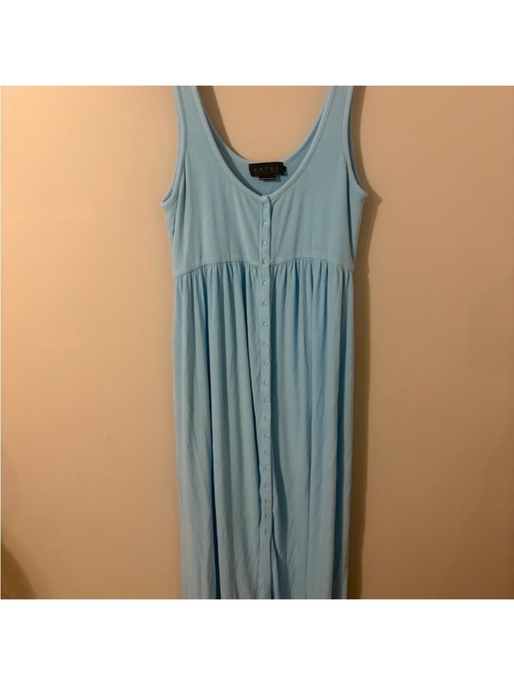 Hatch Maternity Wave Blue Softest Ribbed Nursing Tank Dress - Picture 2 of 5